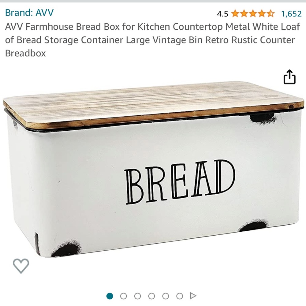 AVV Farmhouse Large Breadbox gently used
